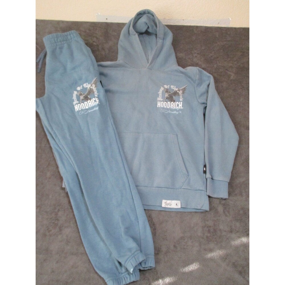 Hoodrich Pegasus Hoodie & sweat Pants Set mens s blue unicorn